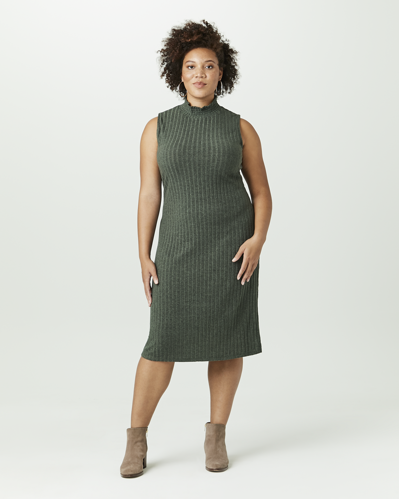 Plus Size Sweater Dress | Olive Green